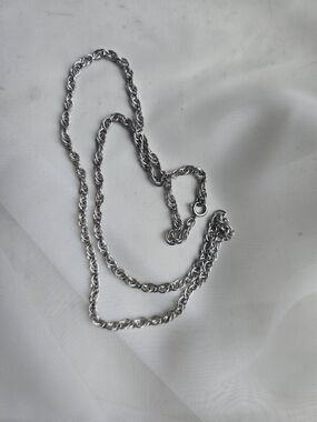 Sterling Silver Rope Chain Necklace - Mens?